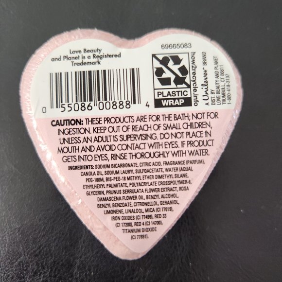 BATH BOMBS x 2: Lavender Chamomile Tea (moon) + Cherry Blossom Rose (heart) - Picture 3 of 13